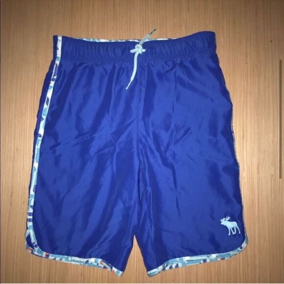 Abercrombie Kid's Blue Swimsuit Board Shorts - Picture 2 of 7